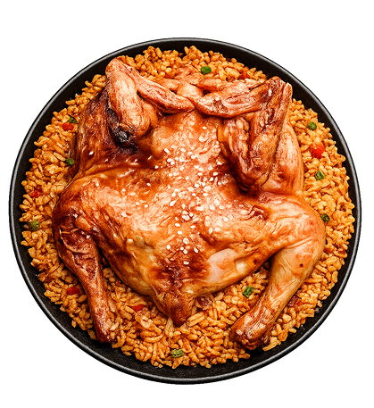 Roasted chicken platter